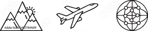 Global Logistics and International Travel Icons