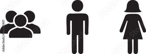 Male and Female User Profile People Icons