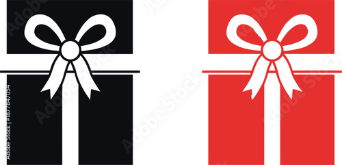 Set of traditional Martisor or Martenitsa spring charms hanging on a string, flat vector illustration of red and white ornaments for March 1st and Women's Day