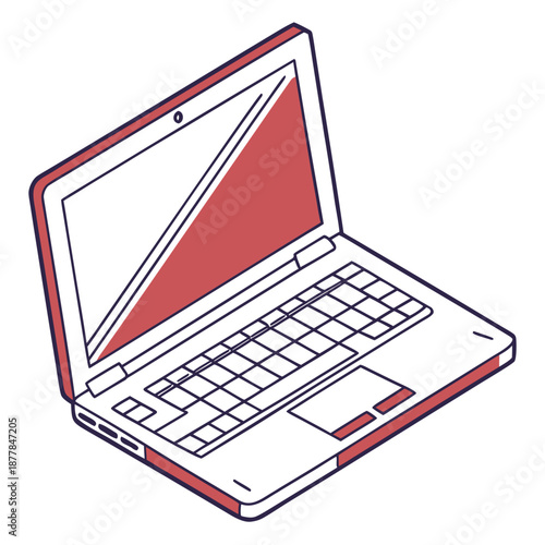 Illustrated laptop