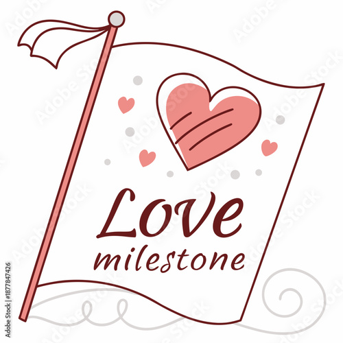 Love milestone flag