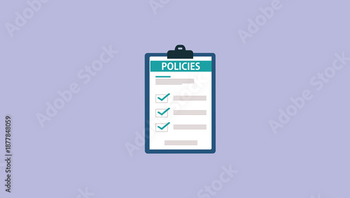 Policies document. Policies regulation concept list document
