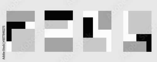 Geometric shapes of different proportions to create balanced and appealing combinations on sing muted and dark tones. Minimal wall art, print art, and everything related to decoration.