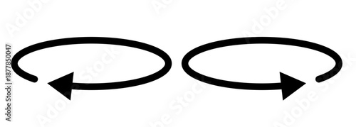 Rotate arrow icon. Rotating arrow icon on white background.