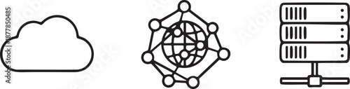 Networking and Server Infrastructure Technology Icon Set