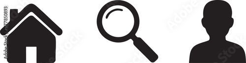 Real Estate Property Search and User Account Symbols