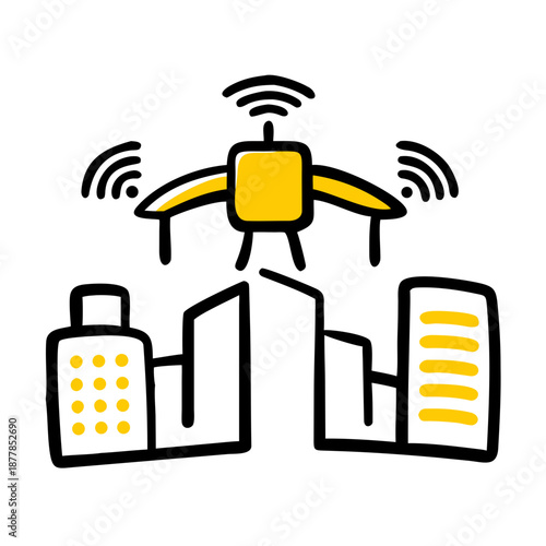 Drone inspecting industrial structures