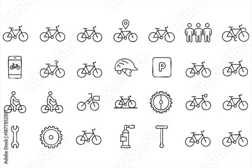 Micromobility UI Icon Pack for Cycling Apps and Navigation Dashboards