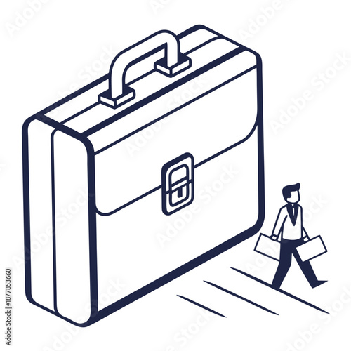 Businessman with briefcase