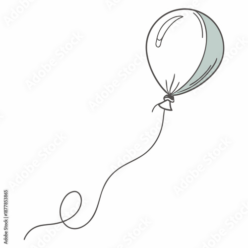 Single balloon illustration
