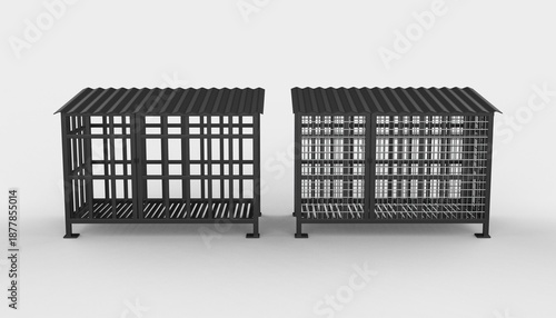 Cuadro en lienzo metal cage isolated on white