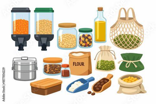 Zero waste kitchen supplies and sustainable food storage containers