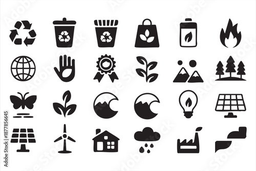 Green Energy UI Icon Pack for Solar, Wind, Battery, Conservation