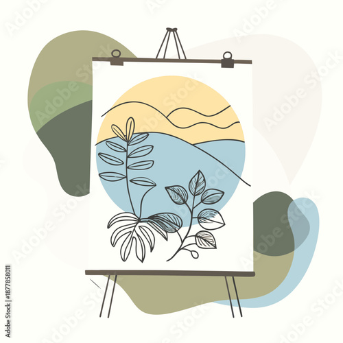 Minimalist landscape art