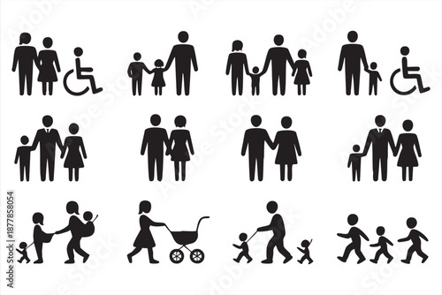 Parenting App Icons for Community, Adoption, Social Welfare Tools