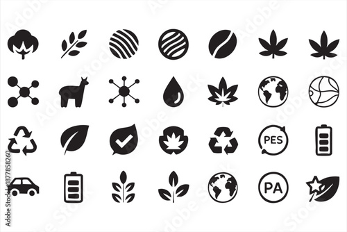 Natural Lifestyle UI Icons for Climate Action and Conservation Metrics