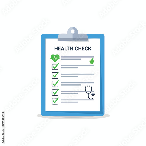 Medical Checkup Form with Checklist