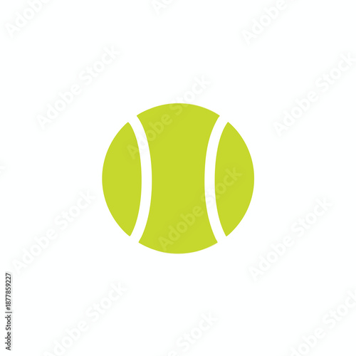 Tennis Ball Icon on White Background