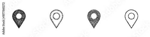 Sketch location icon design set