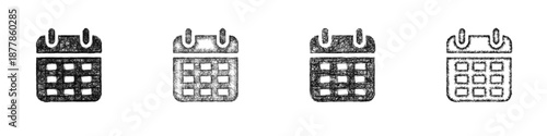 Sketch calendar icon design set