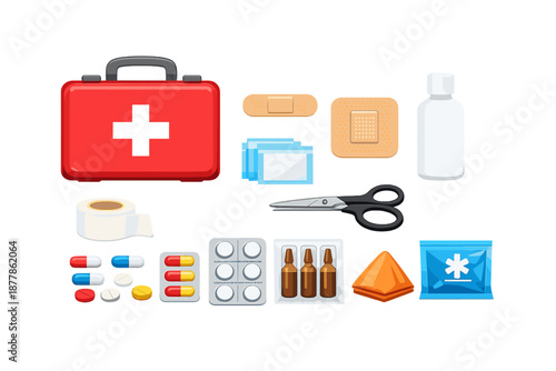 First aid kit and medical supplies