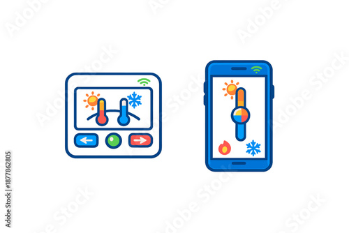 Smart thermostat and phone app for temperature control