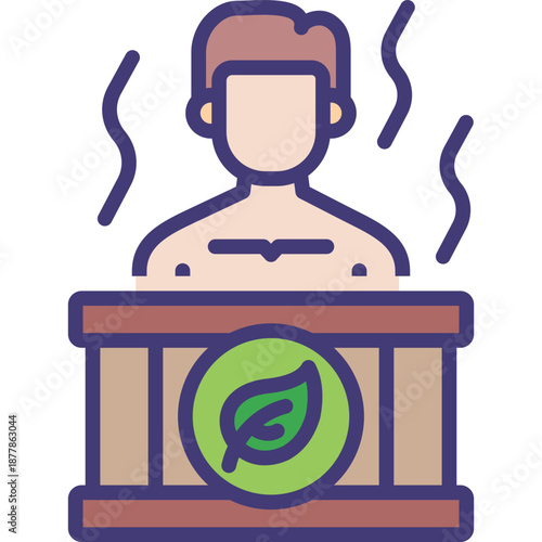 Steam Sauna outlinecolor icon