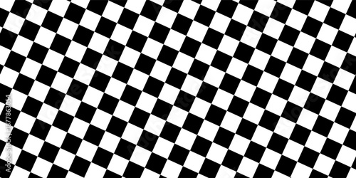 Abstract black and white checkered circle frame vector illustration. modern