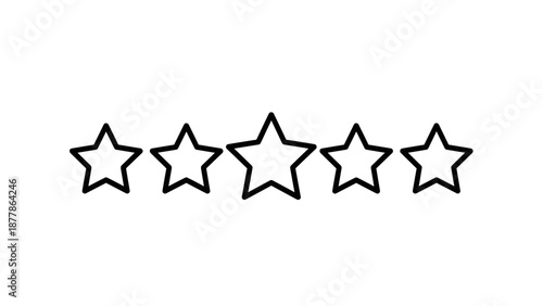 Four Star Rating Icons in a Row.