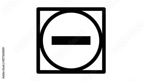 Minus Sign Icon Simple Design Element.