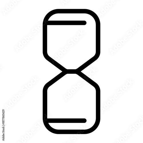 Hourglass icon in flat design vector illustration