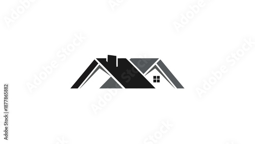 Modern Real Estate Home Roof Icon Logo Design