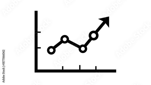 Simple Line Graph Showing Upward Trend.