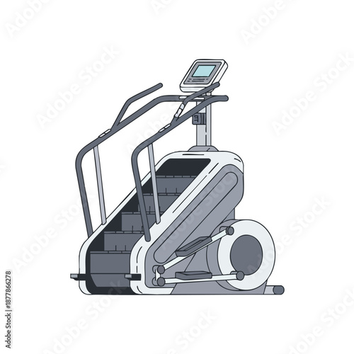 Stationary Exercise Bike Illustration