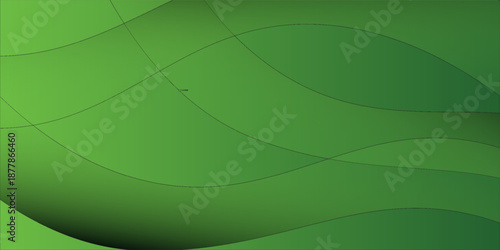 Abstract wavy texture on green background, copy space