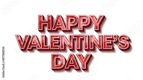 Wallpaper Mural Happy Valentine's Day festive greeting with red text Torontodigital.ca