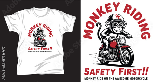 Monkey graphic vector t shirt design Print.