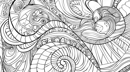 Adult colouring book page