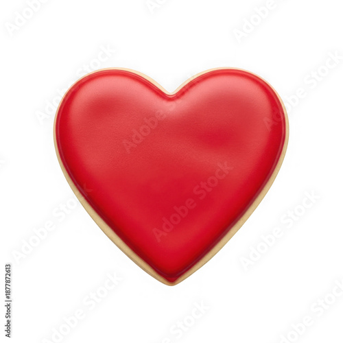 Red heart icon isolated on transparent background