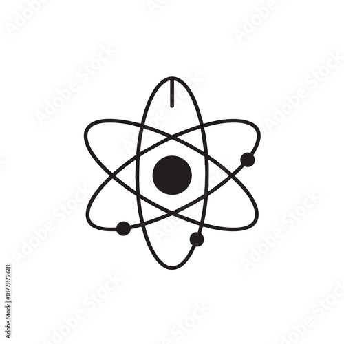 Simple Atom Icon Illustration