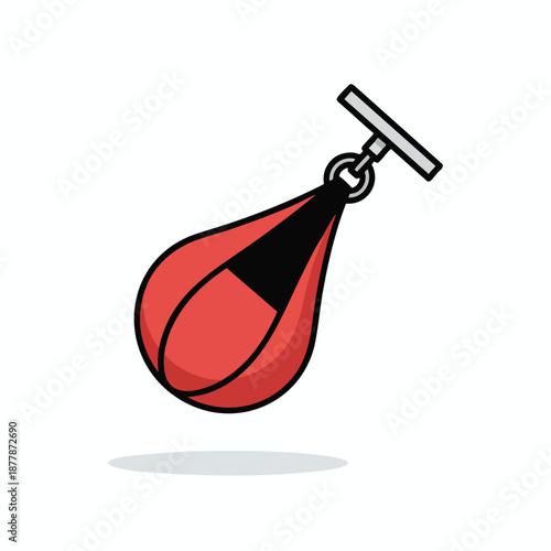 Red Punching Bag Illustration