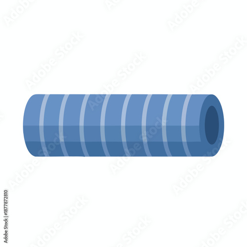 Blue Flexible Hose Pipe Illustration