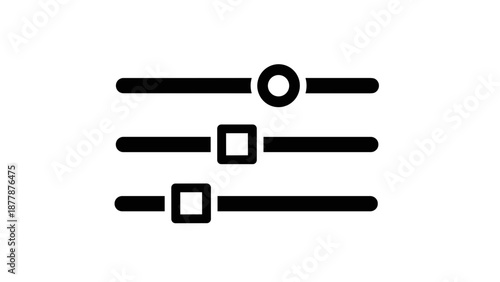 Black Chinese I Ching Trigrams Symbol.