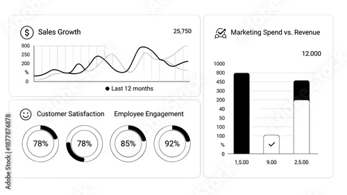 Business Graphs and Charts Analysis Data.