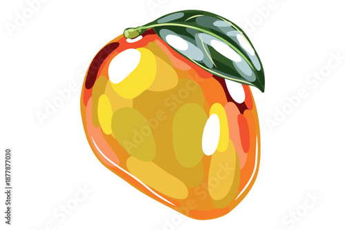 Hand Drawn Mango Tropical Fruit Illustration