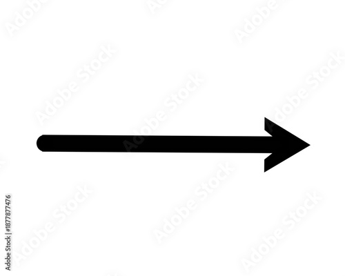 Black and white right arrow icon isolated on transparent background 