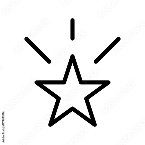 Shining star icon set for ratings, achievements, favorites, and decorative UI design