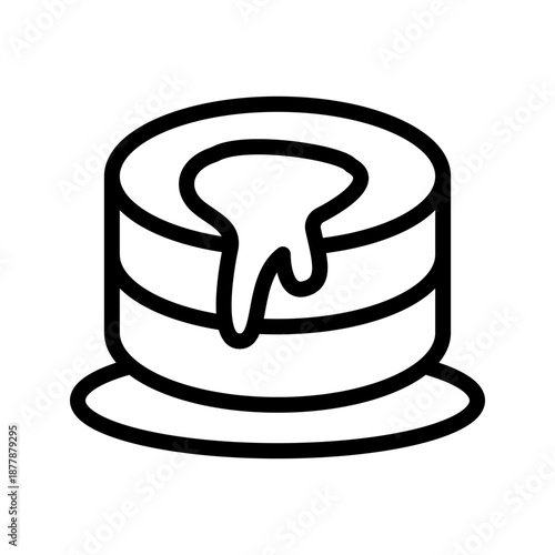 Delicious layered cake icon set for desserts, bakery, celebrations, and food UI design