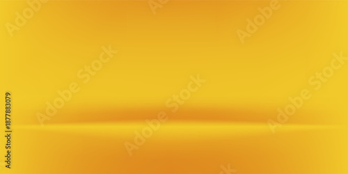 Yellow gradient wall and empty studio room background