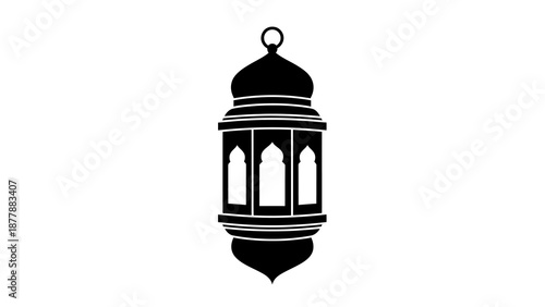 Ramadan lantern icon isolated on white background